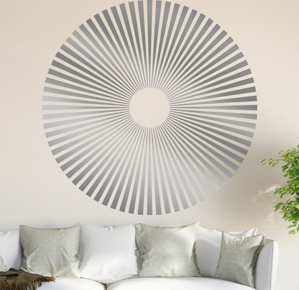 Kreis Ornament Wandtattoo in 6 Größen - Wandaufkleber Wall Sticker - Dekoration, Küche, Wohnzimmer, Schlafzimmer, Badezimmer