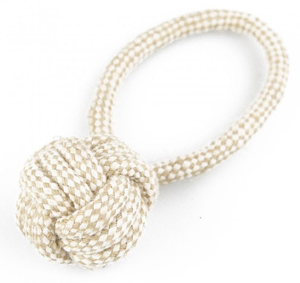 Juguete para perros, cuerda con pelota de cordel, 17 cm, Imagen del producto 