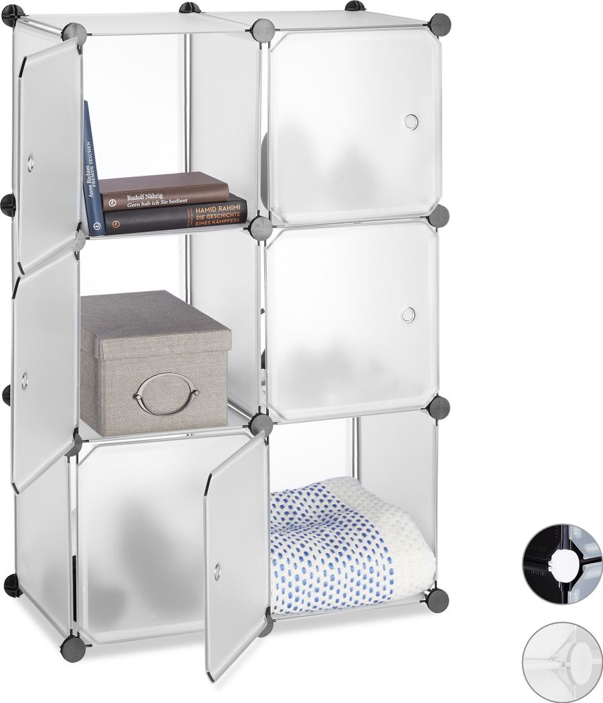 relaxdays Regalsystem mit 6 Türen