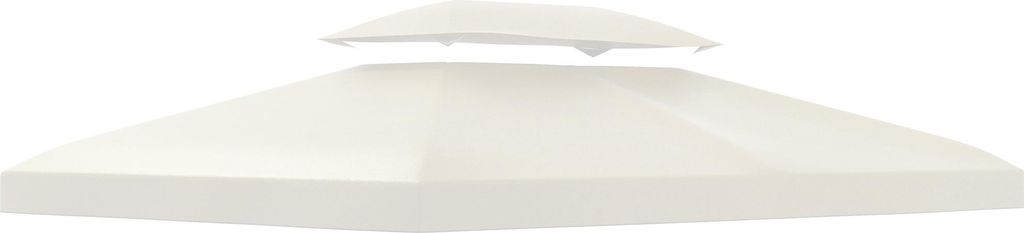 Ersatzdach für Metallpavillon 3x4m wasserabweisend Pavillondach mit Doppeldach, Ersatzbezug für Gartenpavillon Partyzelt Gartenzelt Polyester Cre...