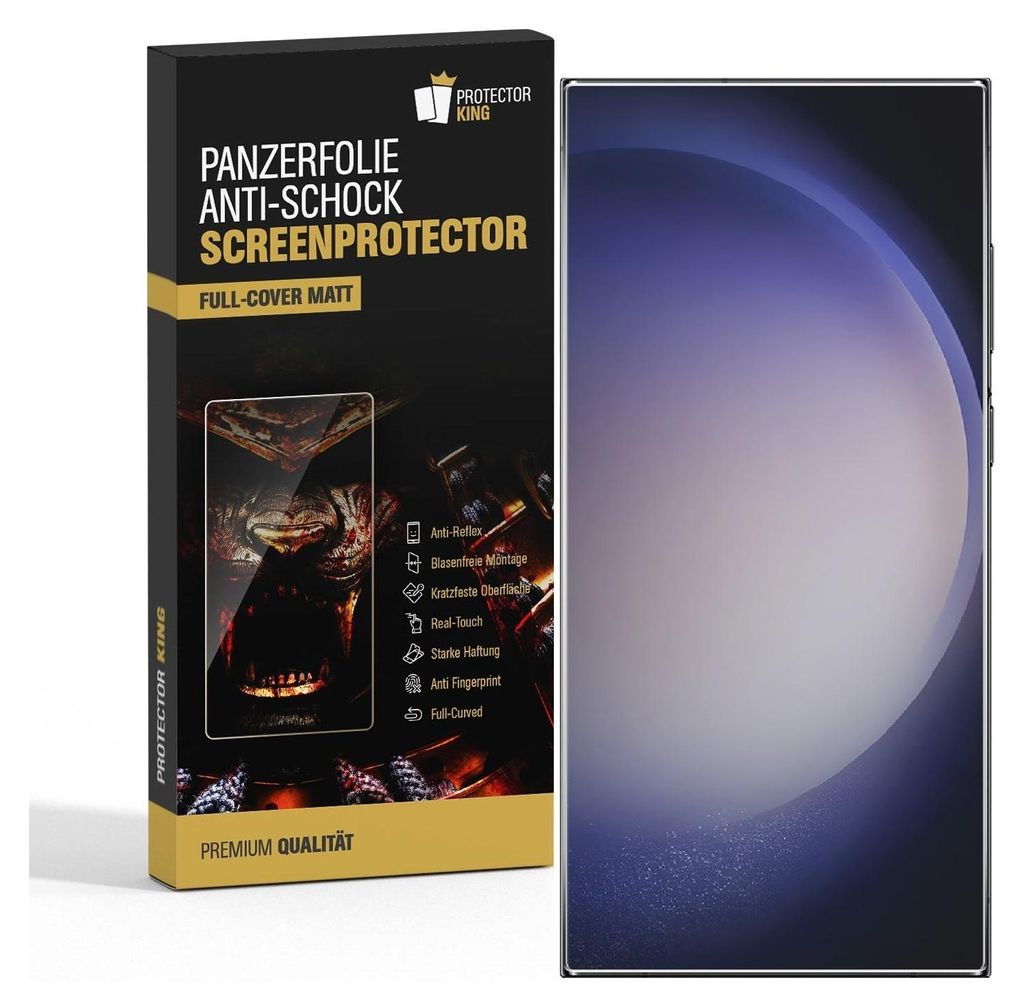 3x 9H+ Panzerglas für Samsung Galaxy S24 Ultra matt Produktbild 
