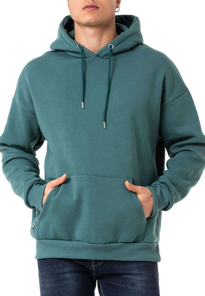 Red Bridge Herren Kapuzenpullover Basic Hoodie Premium Petroleum L