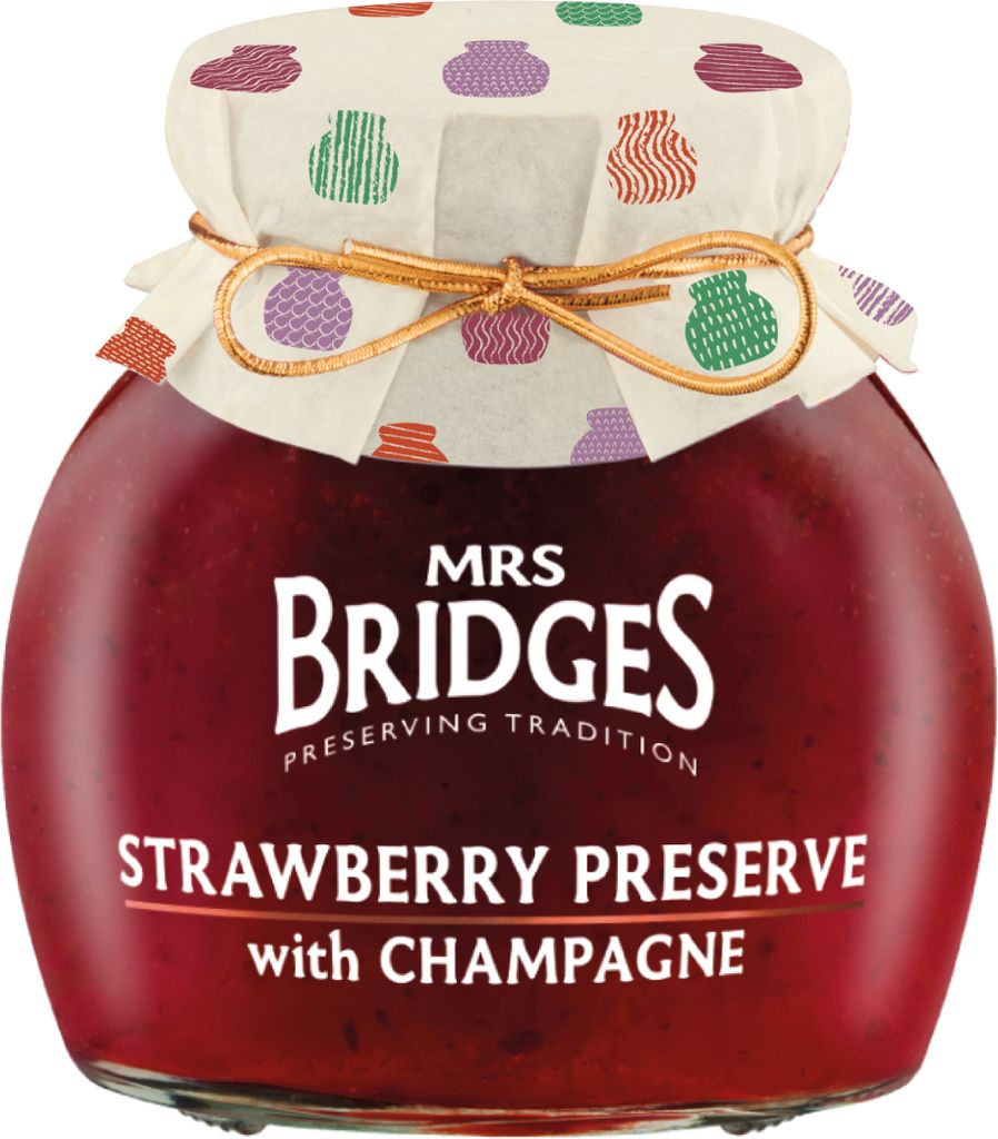 Mrs. Bridges Erdbeer Konfitüre extra mit Champagner Produktbild 