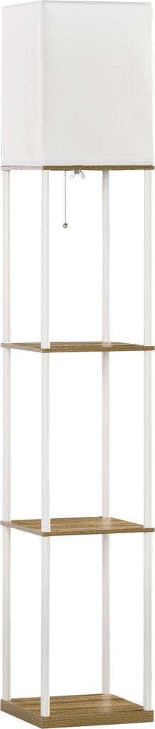 Lampa podłogowa HOMCOM do salonu z półką, lampa podłogowa z Zdjęcie produktu 
