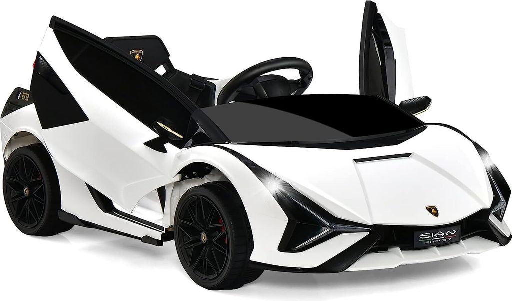 GOPLUS Kinder Elektroauto Lamborghini, Kinderauto mit Fernbedienung, Kinderfahrzeug, Bluetooth USB, mit Hupe & Musik, 3-5 km/h, für Kinder von 3-8...
