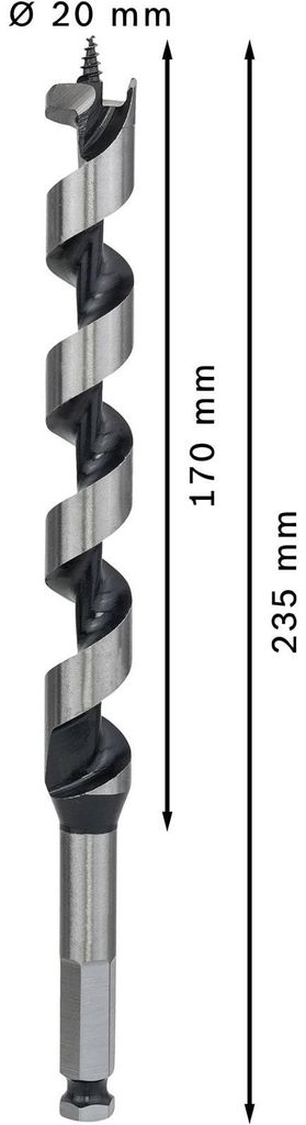 Mèche à bois à spirale PRO Wood Bosch 20 x 170 x 235 mm - Image du produit 