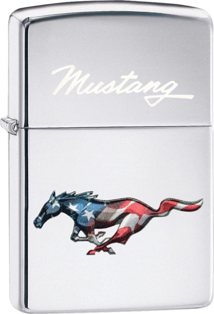 Accendino Zippo 60004523 Ford Mustang cromo lucido color Immagine del prodotto 