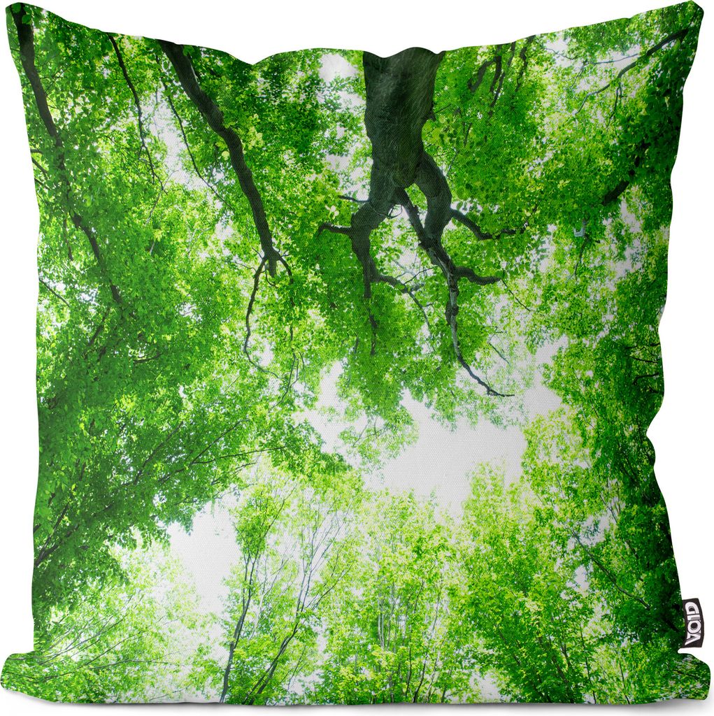 VOID Sommer Wald Bäume Wandern Kissenbezug Kissenhülle Polyester wasserfest Outdoor Indoor