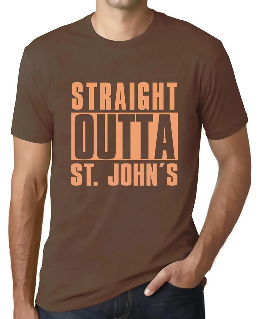 Herren Grafik T-Shirt Direkt aus dem St Johannis – Straight Outta St John's – Öko-Verantwortlich Vintage Jahrgang Kurzarm Lustige Druck Geburt...