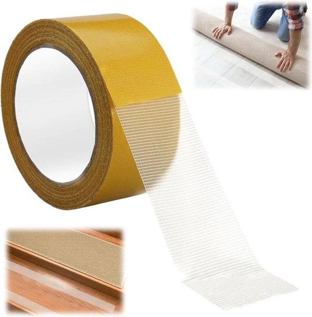 Stop aux tapis qui glissent : Adhésif moquette 20m spécial sols PVC