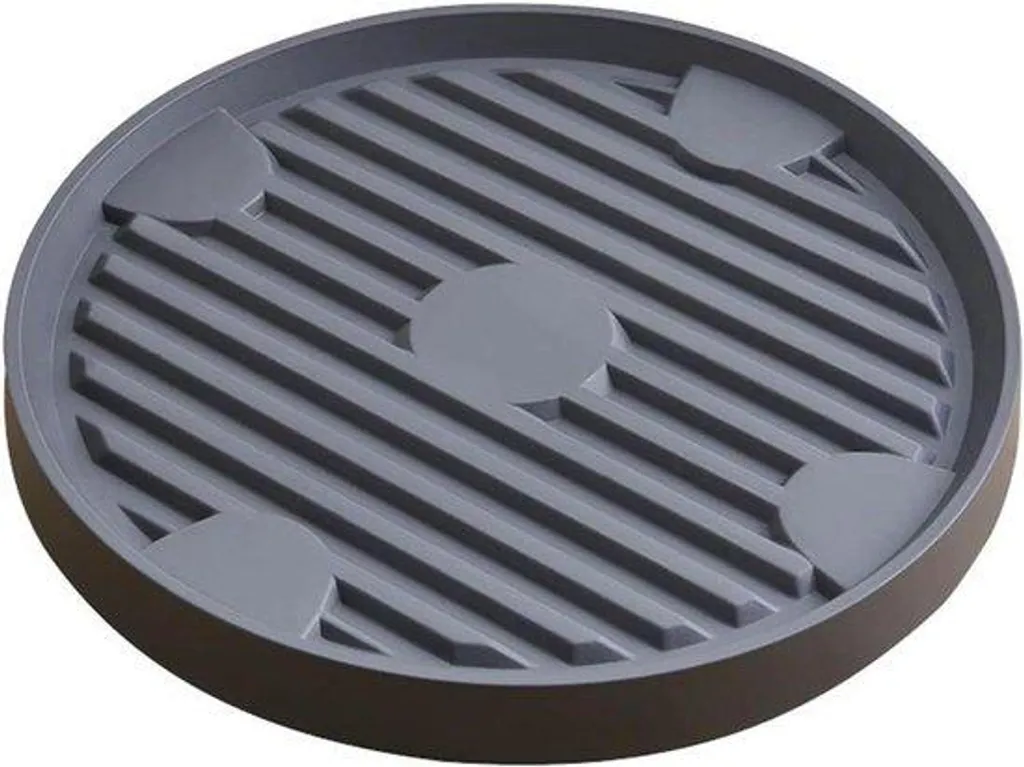 Roule-plante pour déplacer pots lourds - Chariot rond 22 cm gris résistant