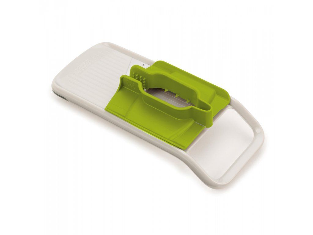 Mandoline Duo Multi-Grip Joseph Joseph - schneidet Obst und Gemüse mit Präzision, 3 Modi desicherer Griff, Klinge aus Edelstahl, spülmaschinenfest.