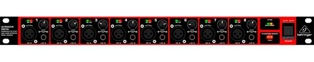 Behringer ADA8200 interface ADAT 8 canaux préamplis Midas 10-24kHz - 13