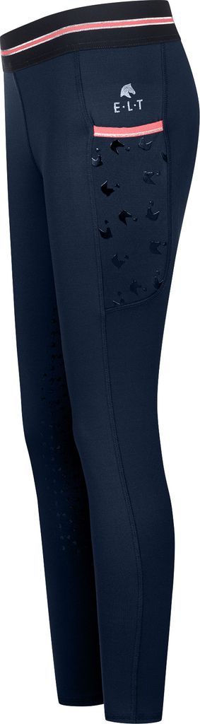 Waldhausen Thermo Reitleggings Lucky Leni, Kids, Kinderreitleggings, Farbe:nachtblau/Lucky Heart, Größe:110