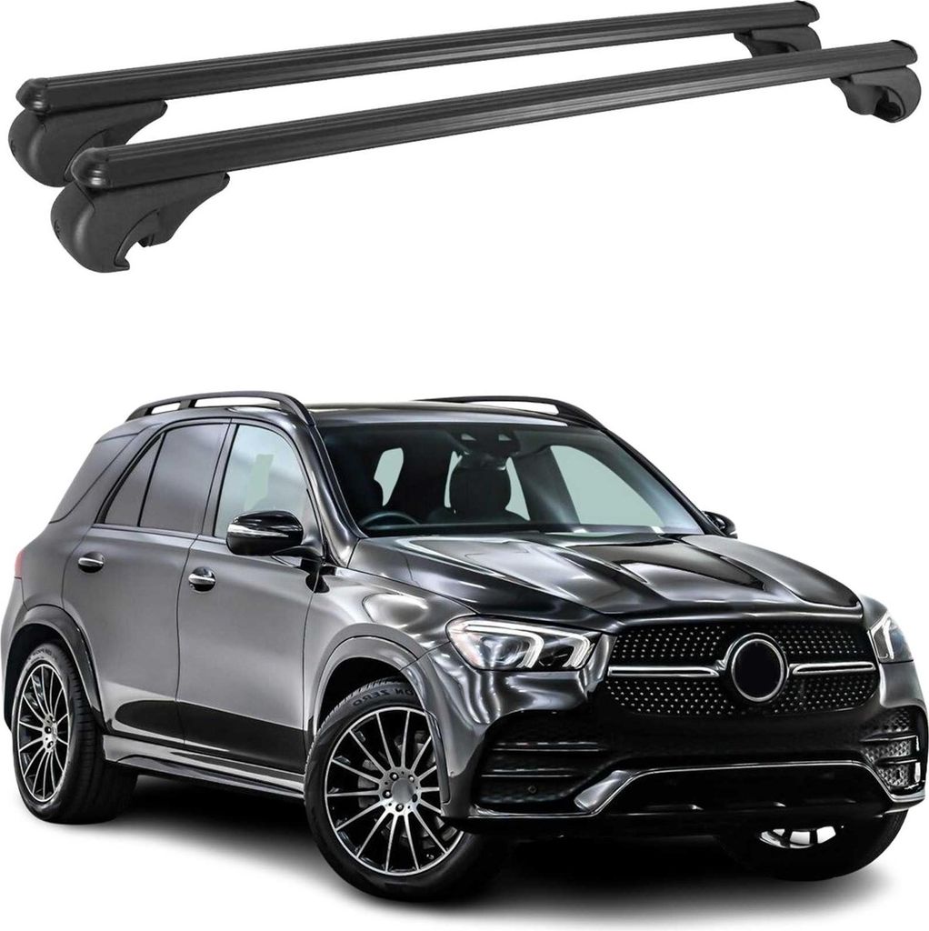 Dachträger für Mercedes GLE 2020-2025 Gepäckträger Grundträger Alu Schwarz 2x