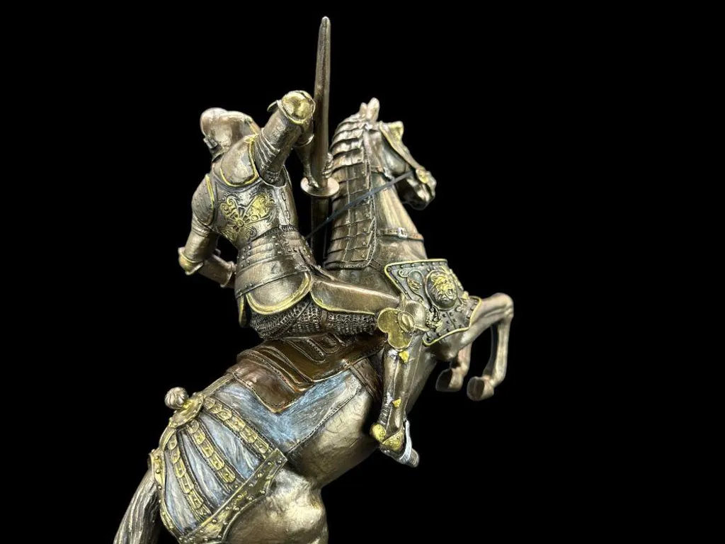 Statue Chevalier à Cheval Veronese WU73736A4 Peinte à la Main 27cm - 3