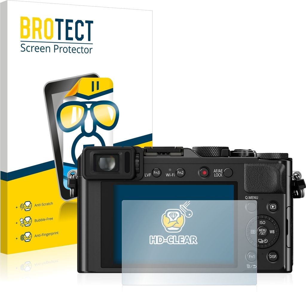2x Für Panasonic Lumix DMC-LX100 Schutzfolie BROTECT Displayschutz Display Schutz Folie Klar Transparent