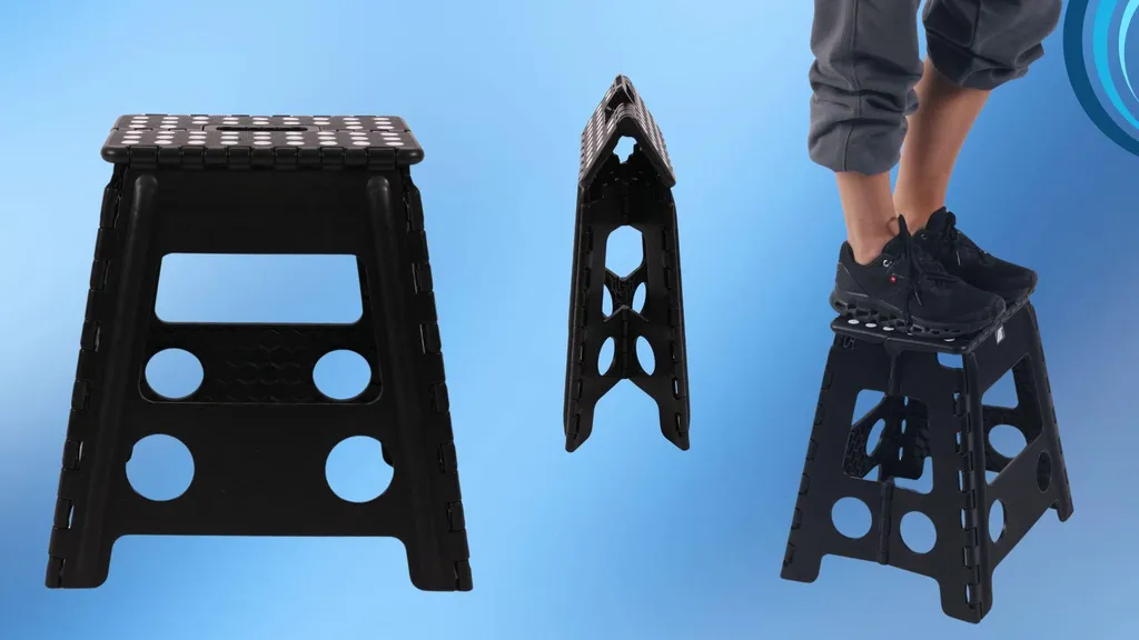 Chaise pliante d'appoint compacte avec pieds antidérapants de 39 cm - 5