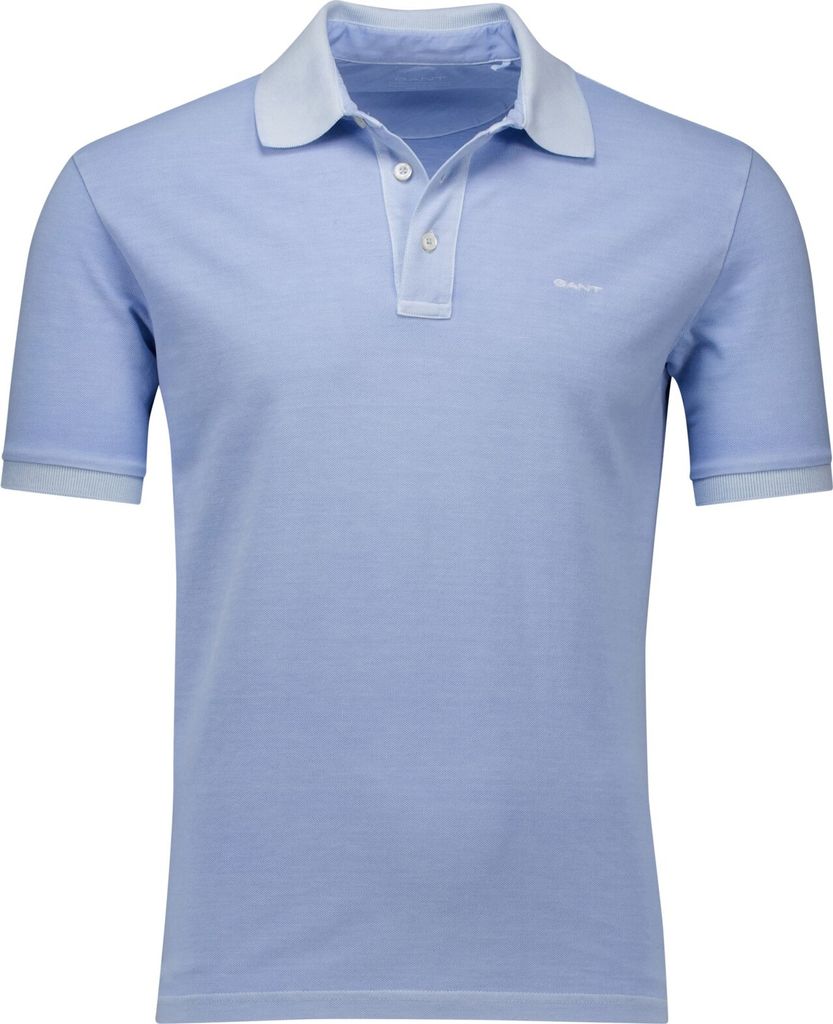 Gant Polo hellblau Sunfaded SS Polo einfarbig kurzer Ärmel