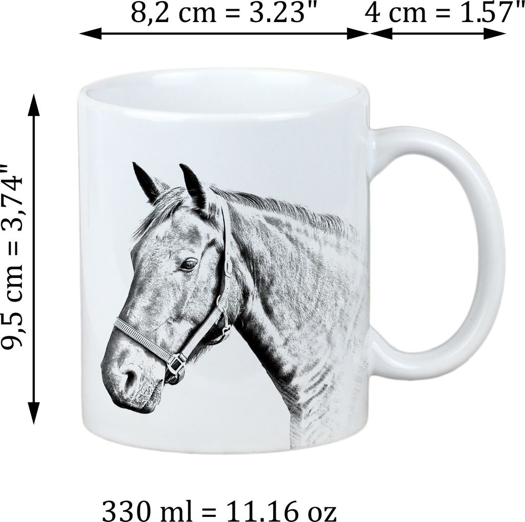 Dänisches Warmblut - Tasse mit Pferd, niedliche Tasse mit Grafik, Geschenk mit Ihrem Foto von der Marke Art-Dog