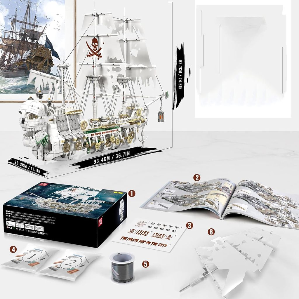 Set De Construction Mould King - Bateau Pirate Capitaine Barbatos - 13193 Pièces