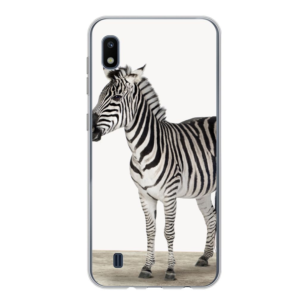 MuchoWow Handyhülle Schutzhülle Hülle für Samsung Galaxy A10 Zebra - Mädchen - Tiere - Kinder - Jungen Silikon Softcase Handy Hülle - Schut...