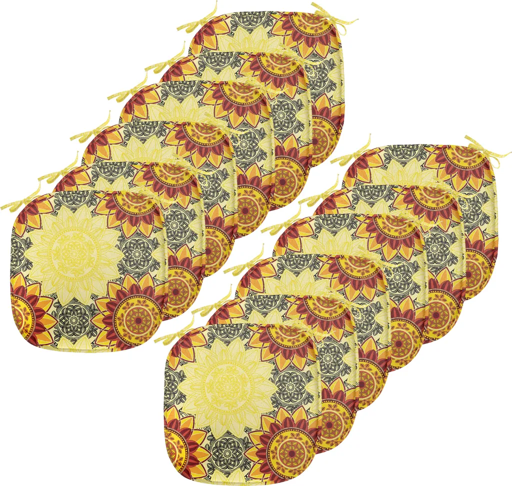 12 Cuscini Impermeabili per Sedie Cucina ABAKUHAUS 40x40 Giallo