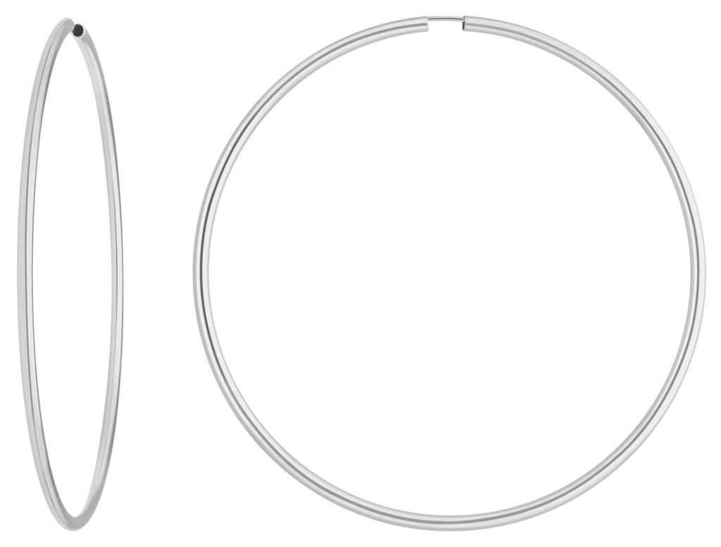 Paar Ohrringe Creolen rund groß XXL Ohrschmuck aus 925 Produktbild 