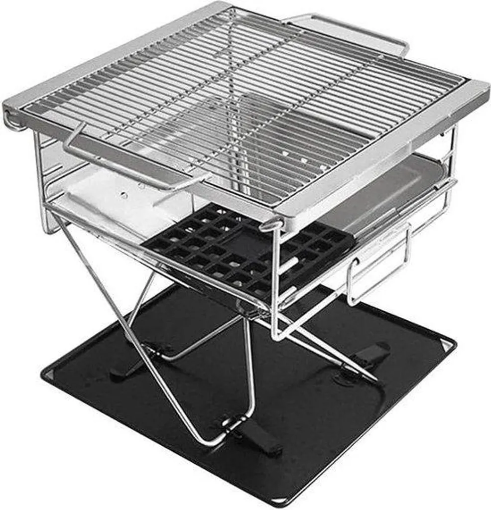 Petit grill portable de voyage pliable idéal pour pique-nique et rando