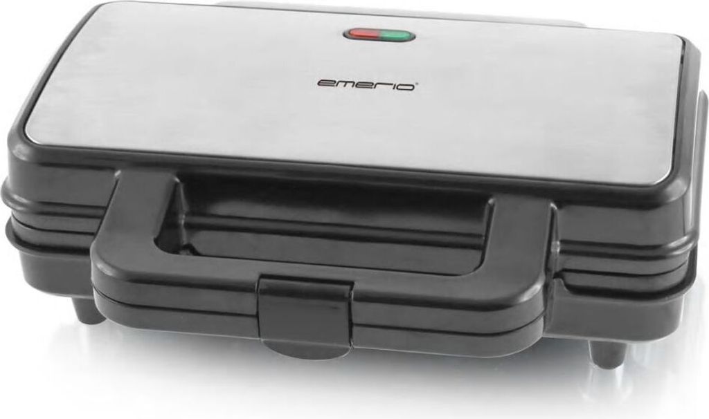 Emerio sandwichmaker in zilver-zwart - Dubbele toast- en Productafbeelding 