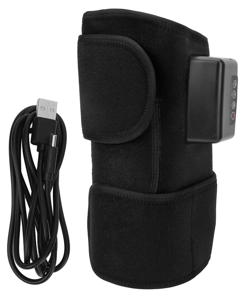 Beheizbare Kniebandage mit 3 Massageprogrammen, 3 Temperaturstufen, leicht zu transportieren, beheizbare Knöchelbandage, DC 5 V, 2 A, 10 W