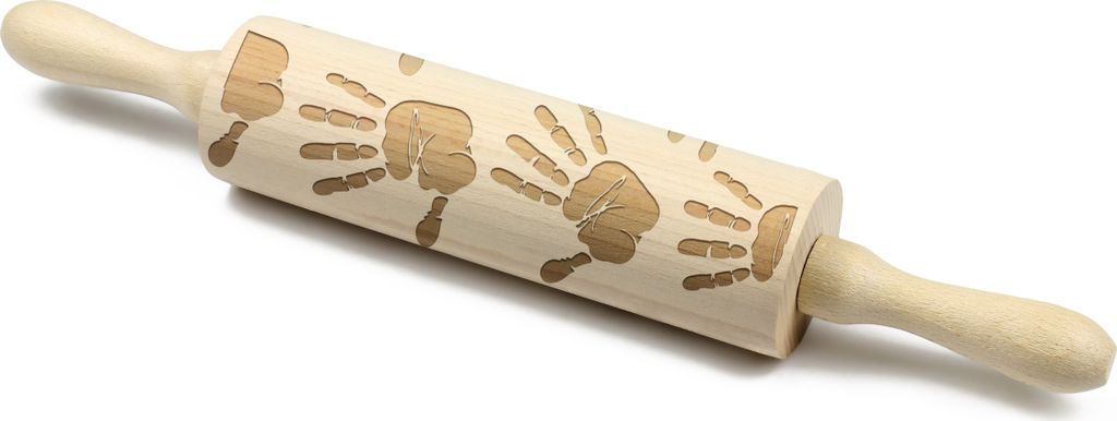Handprint - Gravierter Nudelholz für Backliebhaber, Marke Art-Dog