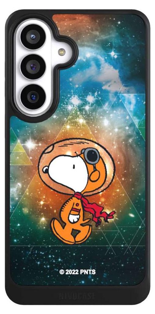 NIVOCASE Hülle für Samsung Galaxy S26+ Handyhülle NIVOcore Case Schwarz Astronaut Offizielles Lizenzprodukt Snoopy