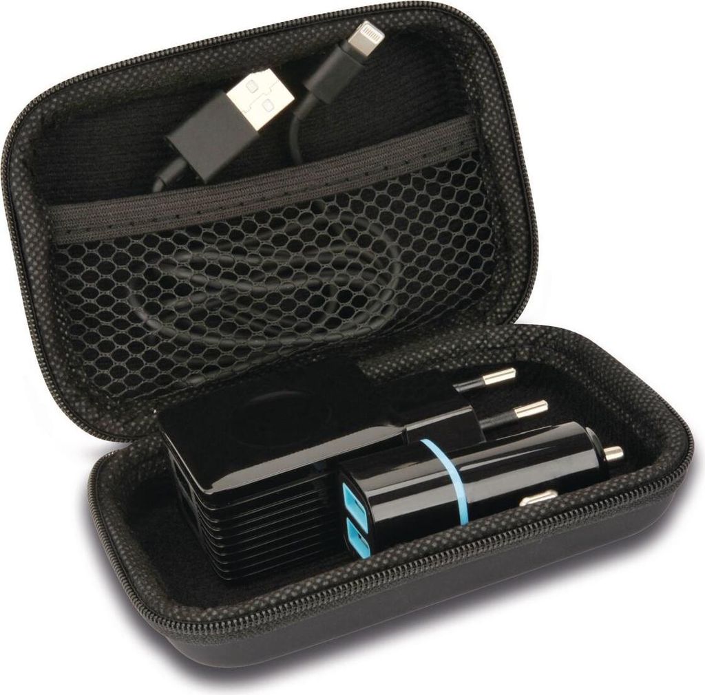 cartrend USB-Reiseset Lightning 12 V 4-teilig