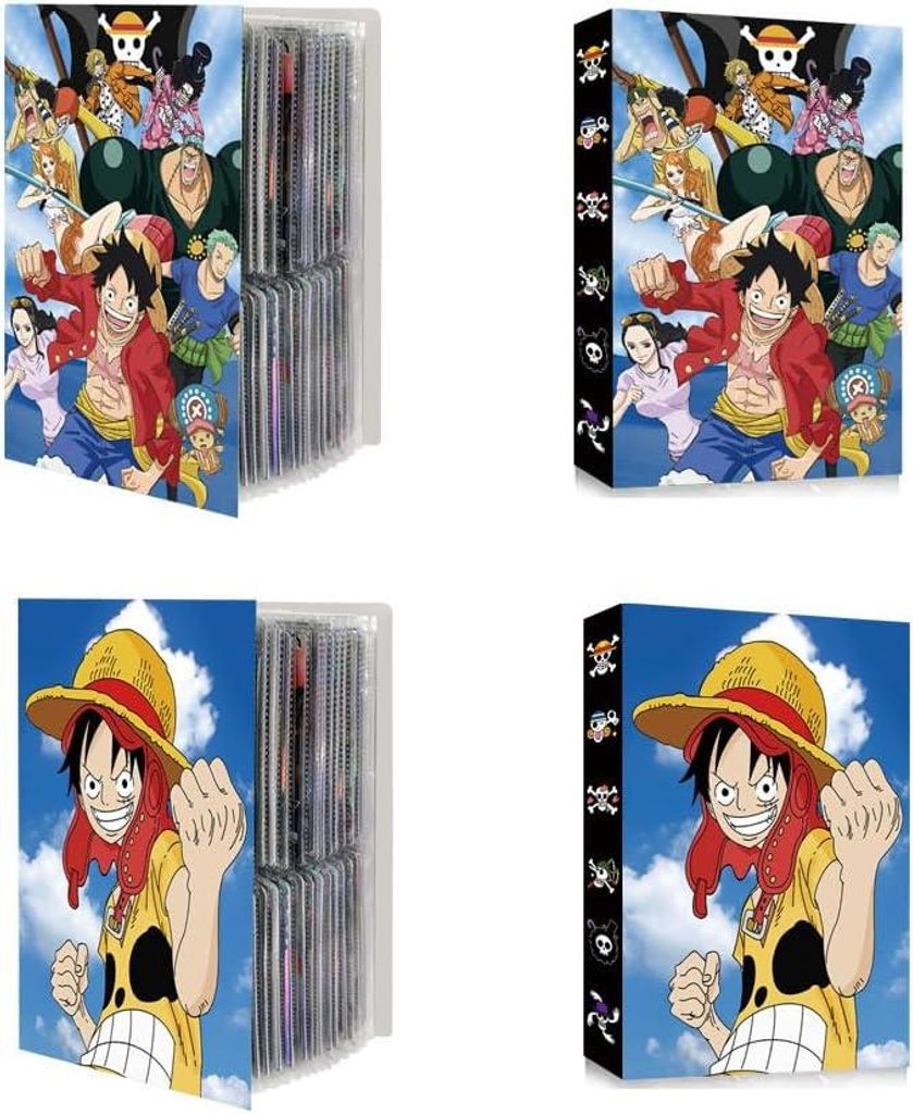 One-Piece Karten Sammelalbum 240 karten Sammelkarten Album Card Collection Album Transparent Sammelkarten Wasserdichter Ordner Weihnachten, Kindertag