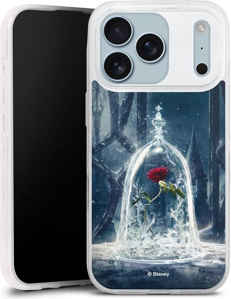 DeinDesign Slim Hülle für Apple iPhone 17 Pro Silikon Case Ultra Dünn Handyhülle Die Schöne und das Biest Disney Princess Rose