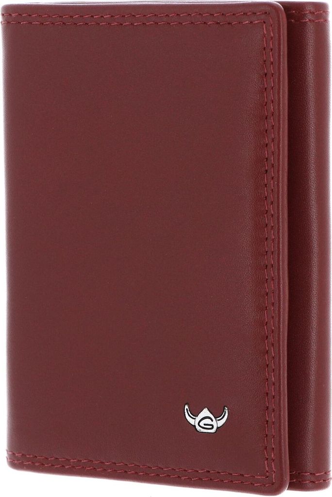 Golden Head Leder Geldbörse Polo RFID Protect Petite Billfold Coin Wallet Red dunkelrot