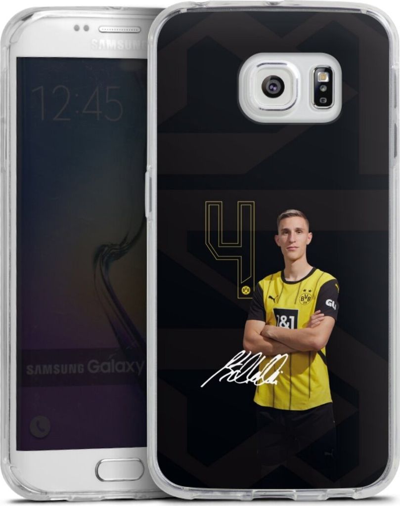 DeinDesign Handyhülle für Samsung Galaxy S6 Edge Silikon Hülle Case Smartphone Schutzhülle Borussia Dortmund Offizielles Lizenzprodukt Nico Sch...