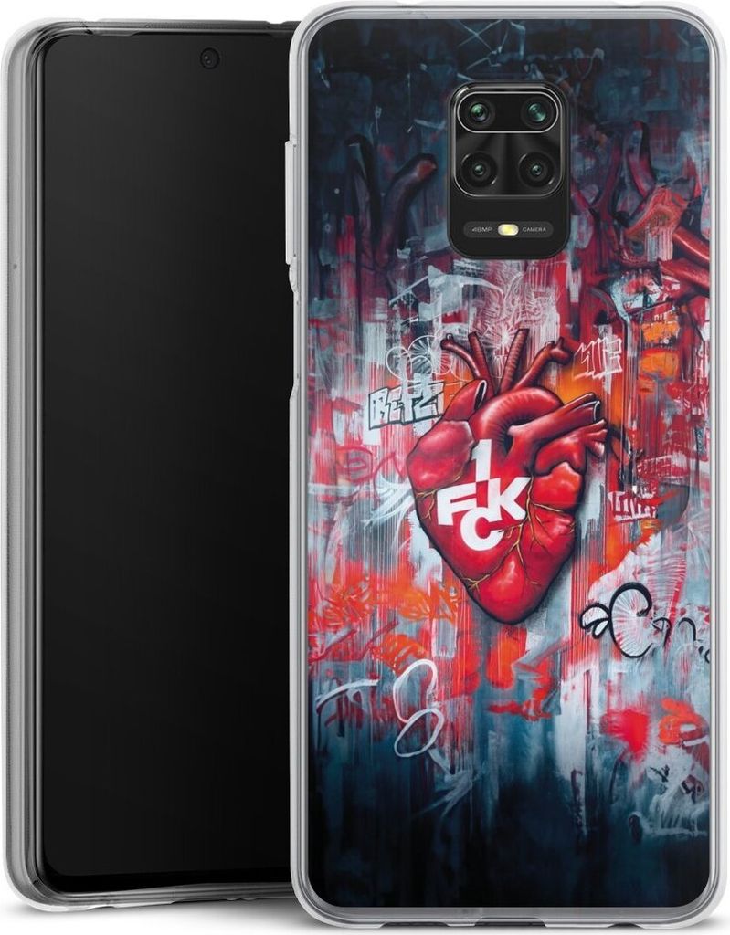 DeinDesign Handyhülle für Xiaomi Redmi Note 9 Pro Silikon Hülle Case Smartphone Schutzhülle 1. FC Kaiserslautern 1. FCK Herz