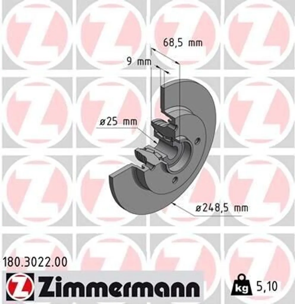 Disque de frein pour rénovation Peugeot 307 SW et C4 I