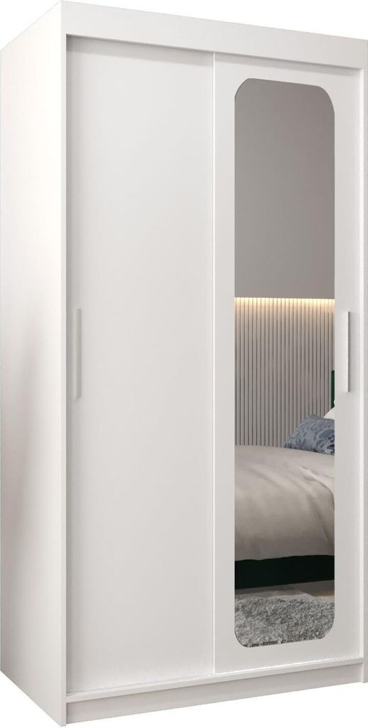 MEBLE KRYSPOL Promo 2100 Schlafzimmerschrank zwei Schiebetüren - Mattweiß