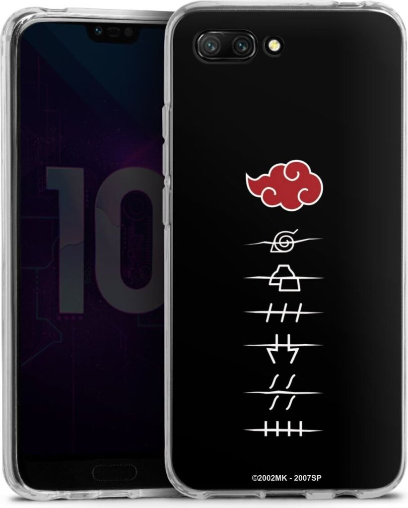 DeinDesign Handyhülle für Huawei Honor 10 Silikon Hülle Case Smartphone Schutzhülle Naruto Shippuden Offizielles Lizenzprodukt Akatsuki