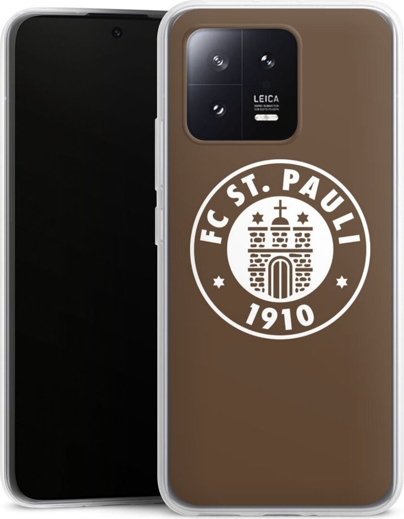 DeinDesign Slim Hülle für Xiaomi 13 Silikon Case Ultra Dünn Handyhülle FC St. Pauli Offizielles Lizenzprodukt Wappen