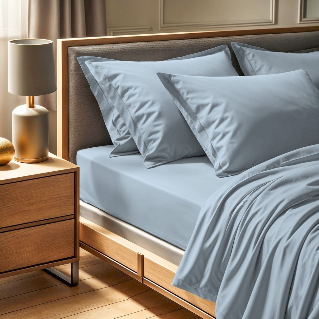 L'Essentiel Linge de Maison, Tonne Marie - Sky, Ranforce Einzel-Spannbettlaken (FR) (IT) (ES) (DE), 100 % BAUMWOLLE RANFORCE, Blau, 90 x 200+30 cm