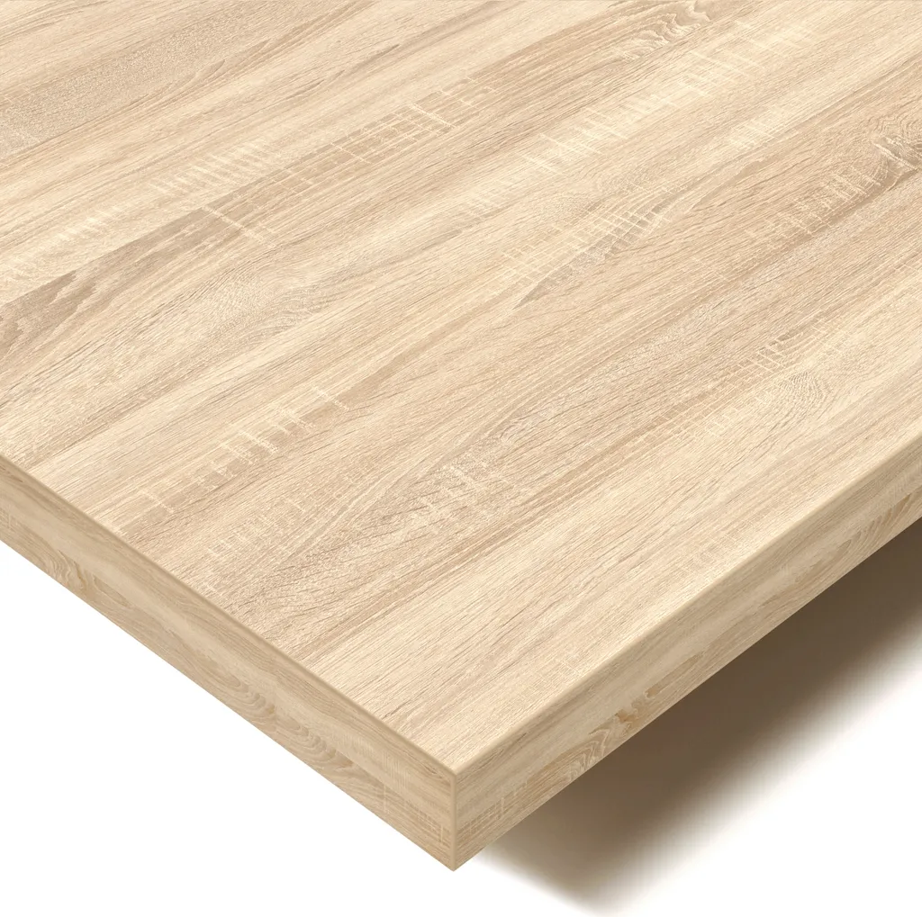 POKAR Piano da Tavolo 140x80 Rovere Sonoma - Piano Scrivania 2,5cm Spessore