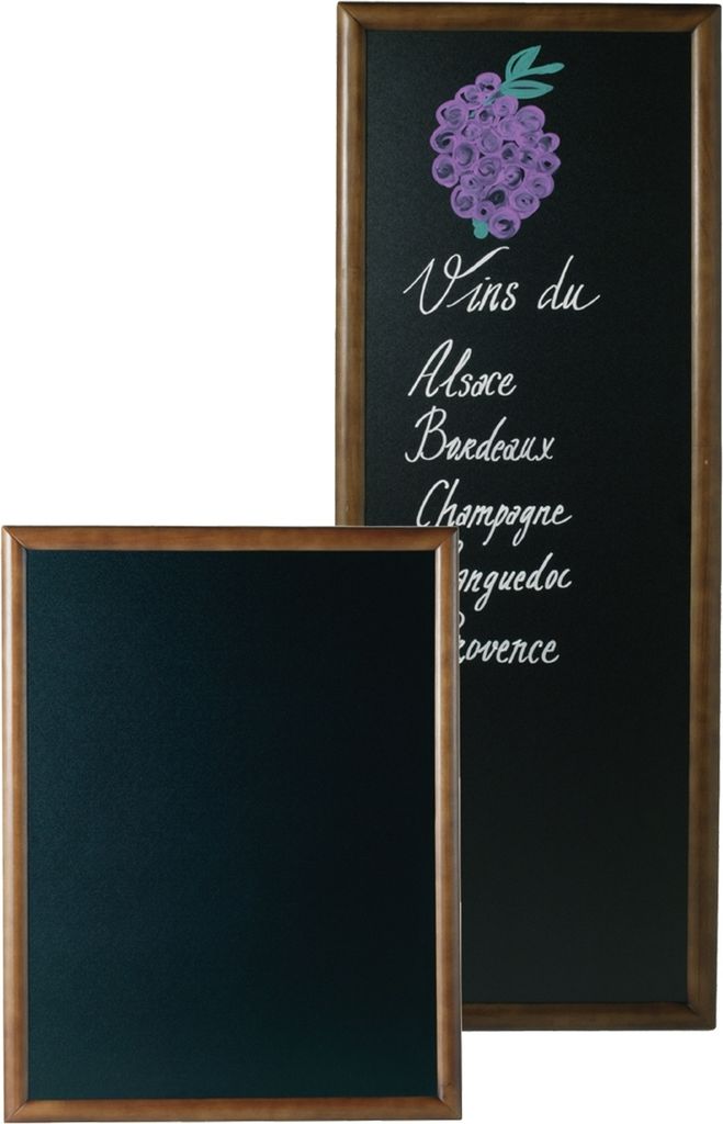 CONTACTO Wandkreidetafel dunkelbraun, Länge: 870 mm, Breite: 670 mm