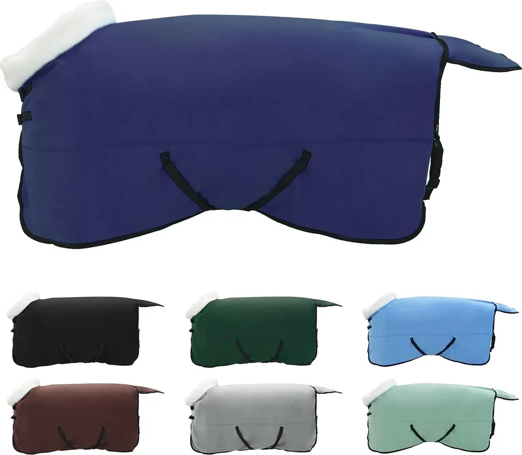 vidaXL Coperta per cavalli blu navy 155 cm in pile polare