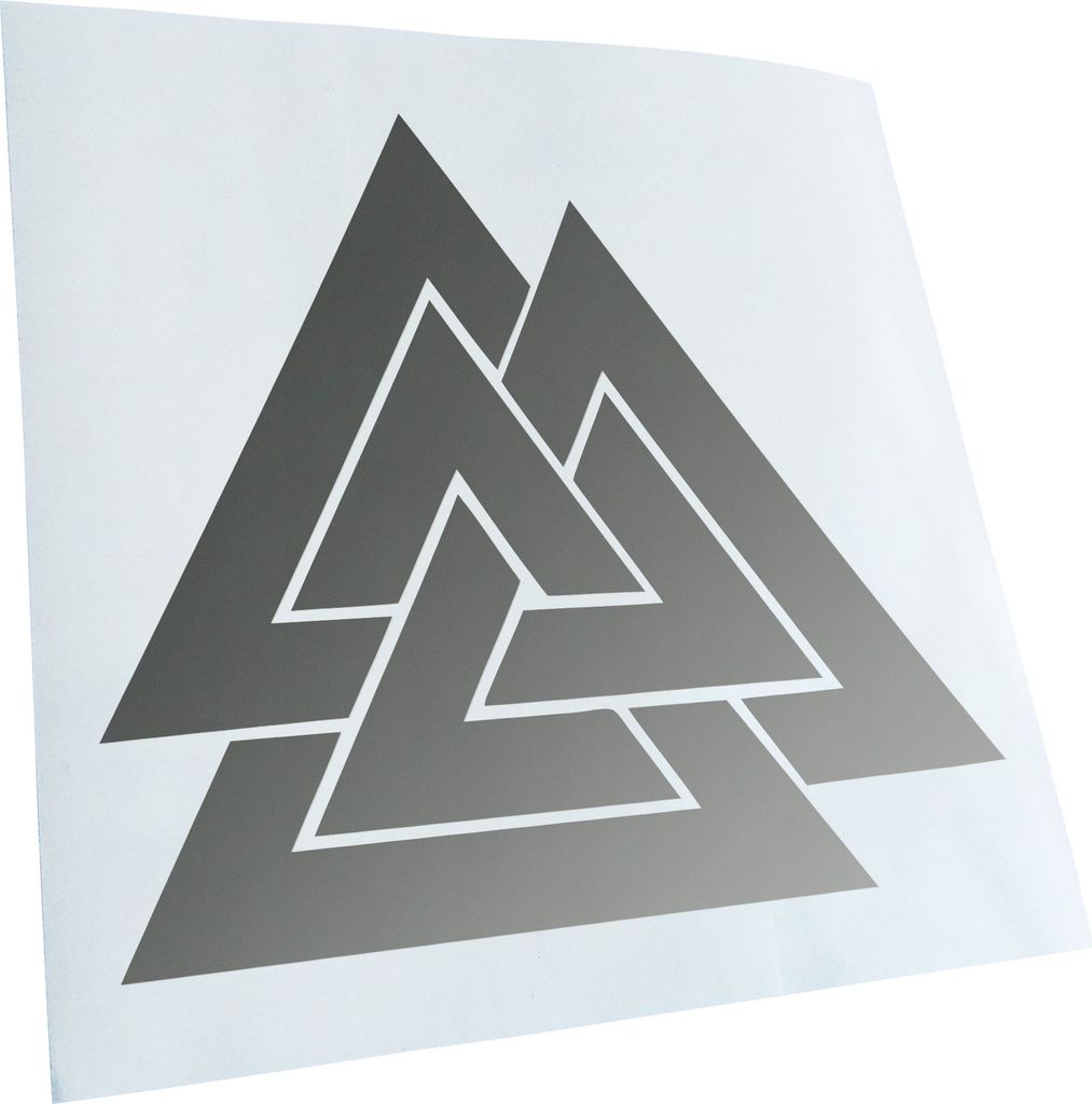 Kiwistar - Autoaufkleber - Valknut - Valr - Wotansknoten Heckscheibe - Aufkleber für Auto Kfz Fahrrad, LKW, Truck Mofa