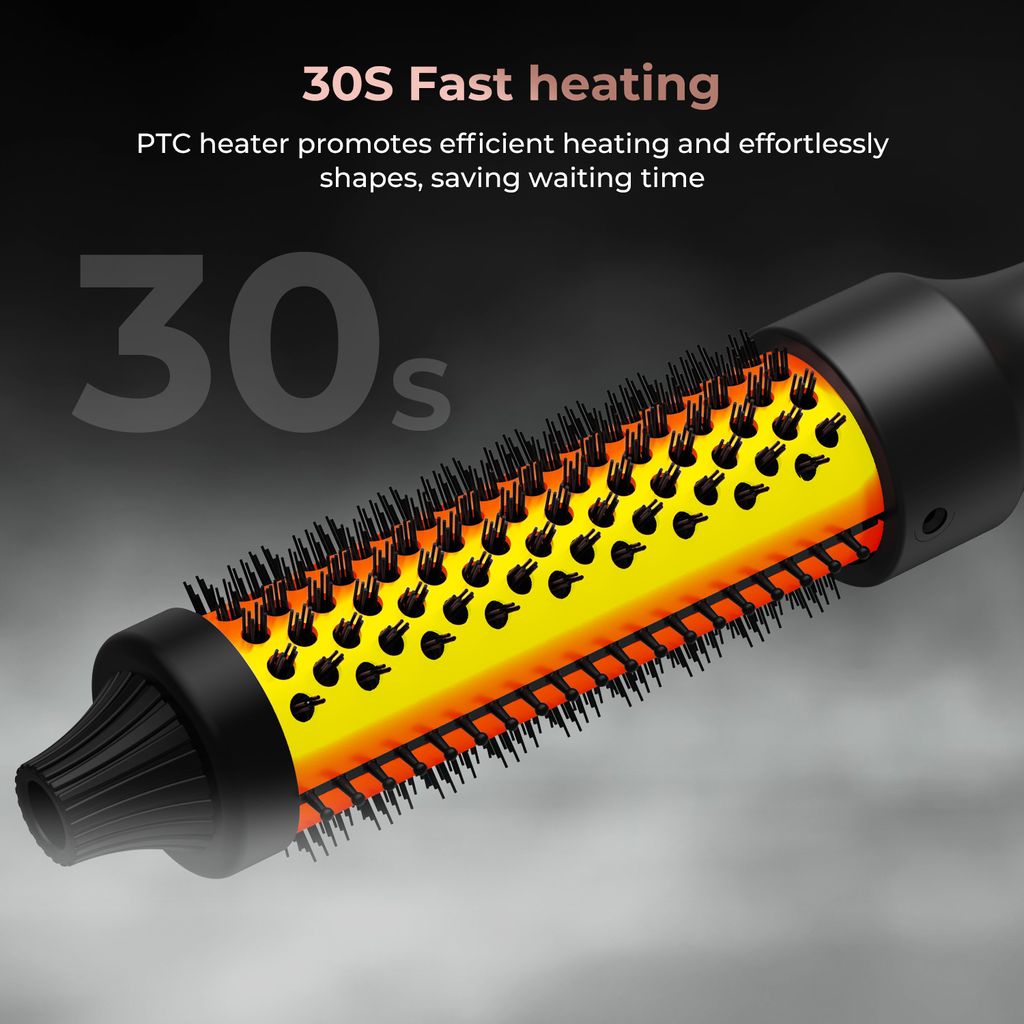 Thermal Brush 3in1 – Heizbürste Mit LCD Für Volumen, Locken & Glattes Haar