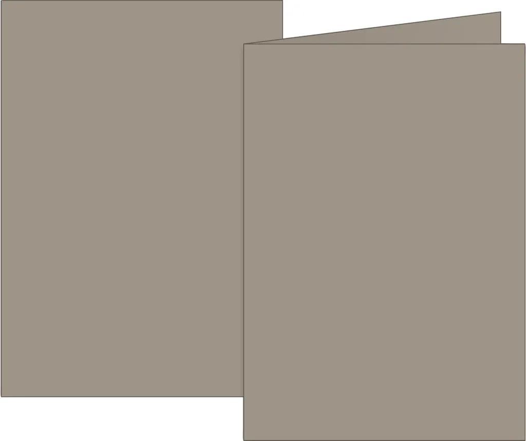Cartes doubles taupe A6 160g : finissez-en avec les papiers trop fins